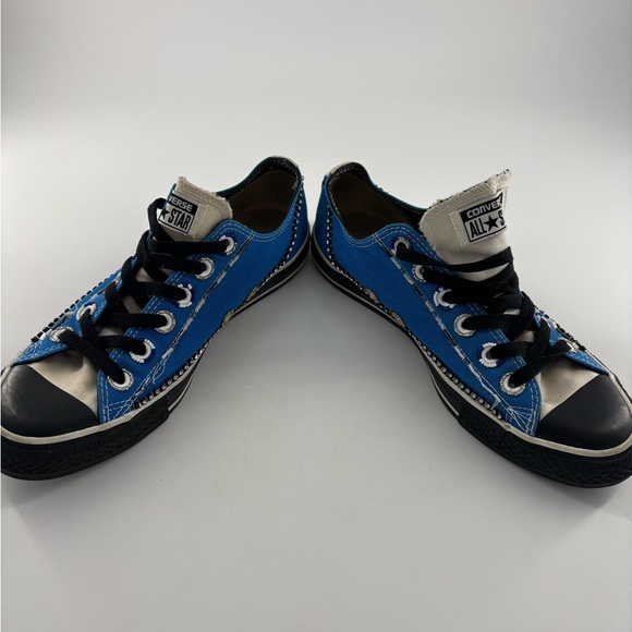 Converse All Star Low Top Bedazzled Skate Shoes Men’s Size 8 135529C Blue Black - Picture 5 of 11